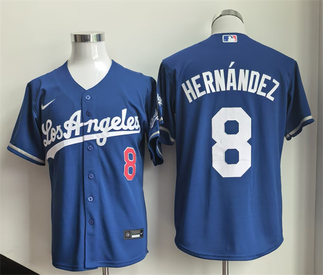Men's Los Angeles Dodgers #8 Enrique Hernández Royal 2026 Gold Collection Stitched Baseball Jersey
